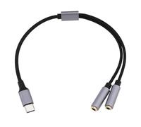 eMagTech Adaptador de Micrófono USB C USB Tipo C A Adaptador de Micrófono de Auriculares Dual de 3,5 Mm para Teléfonos Computadoras Televisores MP3 MP4