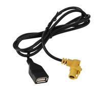 eMagTech Adaptador de Radio USB A Conector Amarillo de 4 Pines para Compatible con VW Amarok Beetle 100 Cm