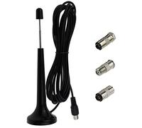 eMagTech Antena Digital portátil para Interior/Exterior Freeview HD DVB-T TV Antena/Dab Radio 3.5M para sintonizador Amplificador estéreo Sistema de Cine en casa Radio de Coche