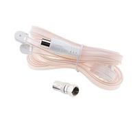 eMagTech Antena FM dipolo Interior 75 Ohm 1.6 m Cable de extensión para Sistema de música Radio Interior Bluetooth Receptor estéreo AV Audio Compatible con Yamaha Denon Onkyo