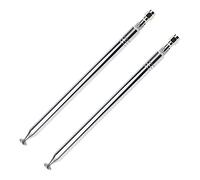 eMagTech Antena telescópica de 10 Secciones, 200-1200 mm, 10 mm de diámetro, Antena Dab FM, Repuesto para Radio TV, VHF/UHF, Sistema inalámbrico de Acero Inoxidable