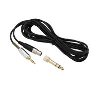 eMagTech Cable de audio de 3 m Mini-XLR a 3,5 mm y 6,35 mm, cable de extensión de auriculares TPE, compatible con AKG K240 Q701 K702 K141 K171 M220