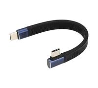 eMagTech Cable de Carga USB Tipo C 4.0 Tipo-C Ángulo de 90 Grados Macho A Macho Cable de Carga Rápida PD Cable de Datos Corto Tipo C Compatible con Thunderbolt 3/4