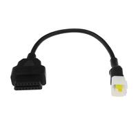 eMagTech Cable de Diagnóstico OBD2 de 16 Pines A 6 Pines Adaptador de Conector OBDII Arnés Adaptador OBDII Compatible con Sinnis Hoodlum Terrain Harrier Shuttle Zen