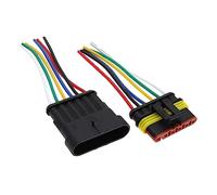 eMagTech Conector de Cable eléctrico de 6 Pines AWG Terminal Car Auto Impermeable Conector de Cable Enchufe para Corrientes de hasta 10 A Piezas de Repuesto automotrices 8 cm de Longitud