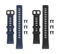 eMagTech Correa de Reloj de Silicona Compatible con Huawei Band 4 Pro/Band 3 Pro/Band 3 Fitness Tracker Correa de Reloj Deportivo Pulsera de Liberación Rápida Negro Y Azul