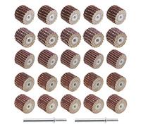 eMagTech - Disco de lijado (20 unidades, 80/120/240/320/600 granos, 12 mm, papel de cristal de rueda de laminillas, repuesto para herramienta giratoria con portabrocas de varilla