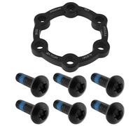 eMagTech Espaciador de disco de freno de cubo de 6 mm con tornillos, aleación de aluminio, adecuado para la mayoría de bicicletas de montaña