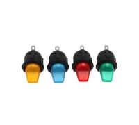eMagTech Interruptor de Palanca para Coche de 4 Piezas de 12 V con Iluminación LED de 6 A Apto para Vehículos Antiguos Coches Camiones Y Tractores.
