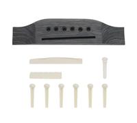 eMagTech Juego de 10 piezas de puente de guitarra acústica, 6 cuerdas, clavija de puente de guitarra, tuerca de puente de guitarra, accesorios de repuesto