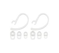 eMagTech Juego de 2 Almohadillas Y Ganchos para Los Oídos Compatible con Plantronics Auriculares Inalámbricos Bluetooth SML 3 Tamaños Tapones para Los Oídos Y Presillas para Los Oídos Transparentes