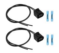 eMagTech Juego de 2 Conectores para Faros Delanteros Arnés de Cableado 2 Pines 1J0973722 Cable de 0,50 Mm²-1,50 Mm² Compatible con VW Audi Seat Skoda