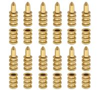 eMagTech Juego de 20 conectores de manga de perno de mesa, punto central de perforación precisa, juego de cobre para mesa de comedor, pasadores de pasador de madera, muebles, gabinete, mesa, silla