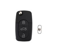 eMagTech Llave remota de 3 botones 4D0837231A Llave plegable compatible con Audi A3 A4 A6 A8, 433 MHz ID48 (sin baterías)