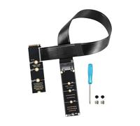 eMagTech NGFF M-Key NVME Conector macho a hembra PCI-E 4.0 Cable de extensión para placa base SSD 2230 2242 2260 2280, 30 cm (90 grados)