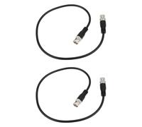 eMagTech Pack de 2 Cable Antena Coaxial bnc Macho a bnc Macho Cable Patch RF 60 cm Número de Pieza 95K2035 Compatible con Shure UA802