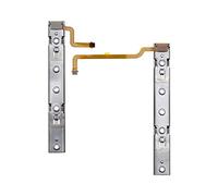 eMagTech Par de Piezas de Reparación de Deslizador de Riel de Consola Riel Deslizante Derecho E Izquierdo de Repuesto con Pieza de Fijación de Cable Flexible Compatible con Nintendo Switch NS Consola