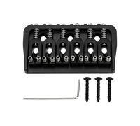 eMagTech Puente fijo para guitarra eléctrica de 6 cuerdas, pieza de repuesto para guitarra eléctrica Strat Tele Style de 6 cuerdas, color negro