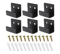 eMagTech Soporte de exhibición de azulejos de cerámica de acero inoxidable para montaje en pared de gancho resistente para colgar espejo de imagen de 20 mm de ancho interior negro