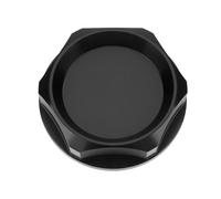 eMagTech Tapa de llenado de aceite de motor de aleación de aluminio compatible con Mitsubishi Lancer Evo 4 5 6 7 8 9 FQ Colt negro 59 x 28 mm