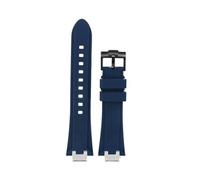 EMAIGlPO Adaptador de acero modificado for correa de silicona compatible con for Maurice Lacroix Aikon AI6008 AI6007 6038 AI6058(Blue-black pin,For AI6008)