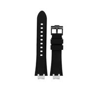 EMAIGlPO Adaptador de acero modificado for correa de silicona compatible con for Maurice Lacroix Aikon AI6008 AI6007 6038 AI6058(Black-black pin,For AI1108)