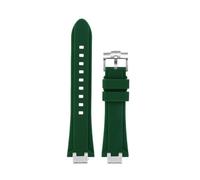 EMAIGlPO Adaptador de acero modificado for correa de silicona compatible con for Maurice Lacroix Aikon AI6008 AI6007 6038 AI6058(Green-silver pin,For AI6038)