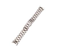 EMAIGlPO Adecuado for correa de hebilla de mariposa de doble presión de acero inoxidable de cinco cuentas for Longines Master L2L4(Silver,20mm)