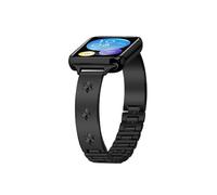 EMAIGlPO Adecuado for correa de reloj for Xiaomi 8 Pro, correa de metal con copo de nieve adecuada for reloj Redmi 4, correa de pulsera 8 Pro(Black)