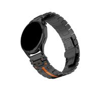 EMAIGlPO Adecuado for Huawei GT5/watch4 pro correa de acero inoxidable metal sólido 22 mm universal(Black-orange,20mm)