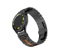 EMAIGlPO Adecuado for Huawei GT5/watch4 pro correa de acero inoxidable metal sólido 22 mm universal(Black-orange,20mm)