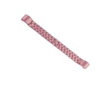 EMAIGlPO Adecuado for pulsera Fitbit Alta, correa de cadena de acero inoxidable de tres cuentas, adecuado for correa Alta Slim con patrón de dragón(Rose pink)