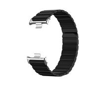 EMAIGlPO Adecuado for Xiaomi Band 8/9 Pro Correa de silicona Adecuado for Redmi Watch 4/5 Pulsera de cadena de silicona de dos colores(Black 1,For mi 8/9pro)