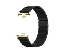 EMAIGlPO Adecuado for Xiaomi Band 8/9 Pro Correa de silicona Adecuado for Redmi Watch 4/5 Pulsera de cadena de silicona de dos colores(Coffee-black 3,For Redmi watch4/5)