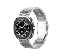 EMAIGlPO Ajuste adecuado for correa de reloj for Samsung Ultra, hebilla de seguridad de Iron Man con cuerpo unido, ajuste adecuado for correa de reloj for Samsung Galaxy Watch7 Ultra Titanium(Silver)