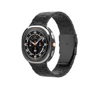 EMAIGlPO Ajuste adecuado for correa de reloj for Samsung Ultra, hebilla de seguridad de Iron Man con cuerpo unido, ajuste adecuado for correa de reloj for Samsung Galaxy Watch7 Ultra Titanium(Black)