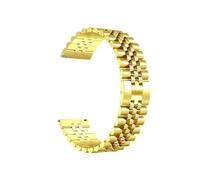EMAIGlPO Ajuste adecuado for Huawei GT2Pro/Samsung Watch3/Huami Hebilla de mariposa de acero inoxidable Five Bead Solid Gead 22 mm(Golden)