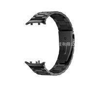 EMAIGlPO Ajuste adecuado for Huawei WATCH D2 correa de metal apto for HUAWEI WATCH D2 banda de acero de tres plantas(Black)