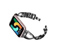 EMAIGlPO Ajuste adecuado for Samsung Galaxy Fit3 correa con incrustaciones de diamantes compatible con correa de acero inoxidable de metal de aleación de zinc for SM-R390(Black)