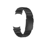 EMAIGlPO Ajuste adecuado for Samsung Galaxy Watch4/5/6, correa con hebilla de concha de tortuga de una cuenta, correa curva de acero inoxidable for Samsung Watch5 Por(Black)