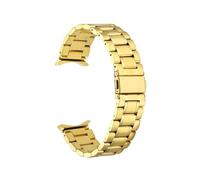 EMAIGlPO Ajuste adecuado for Samsung Galaxy Watch6/5 Reloj, ajuste adecuado for Galaxy Watch4 Classic Crescent Sculcle Steel Store(Golden)