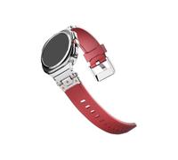 EMAIGlPO Ajuste adecuado for Samsung Galaxy Watch7 correa de acero inoxidable Ultra, apto for correa deportiva de titanio Bayer TPU(Silver-Red,For watch7 Ultra 47mm)