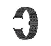 EMAIGlPO Ajuste adecuado for Samsung Galaxy Watch7 Ultra 47 mm, correa de acero inoxidable con cinco cuentas, pulsera de metal, accesorios for relojes de negocios for hombres(Black)