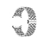 EMAIGlPO Ajuste adecuado for Samsung Galaxy Watch7 Ultra 47 mm, correa de acero inoxidable con cinco cuentas, pulsera de metal, accesorios for relojes de negocios for hombres(Silver)
