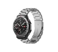 EMAIGlPO Ajuste for Amazfit T-REX 3 correa de reloj correa de pulsera ajustable de acero inoxidable de Metal for mujeres y hombres(Black)