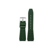 EMAIGlPO Ajuste for Breitling Super Mechanical Timing B01 Super Ocean Avenger Series Fluororubber Watch Band 22mm(Green-silvery buckle,24mm)