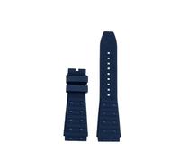 EMAIGlPO Ajuste for Breitling Super Mechanical Timing B01 Super Ocean Avenger Series Fluororubber Watch Band 22mm(Blue-no buckle,24mm)