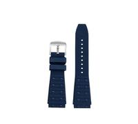 EMAIGlPO Ajuste for Breitling Super Mechanical Timing B01 Super Ocean Avenger Series Fluororubber Watch Band 22mm(Blue-silvery buckle,22mm)
