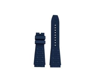 EMAIGlPO Ajuste for Breitling Super Mechanical Timing B01 Super Ocean Avenger Series Fluororubber Watch Band 22mm(Blue-no buckle,24mm)