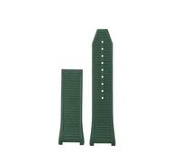 EMAIGlPO Ajuste for Ferragamo Sports Series Three Eyes F80 F-80, correa de reloj impermeable con hebilla plegable con muescas de goma de silicona for hombre(Dark green-no clasp)